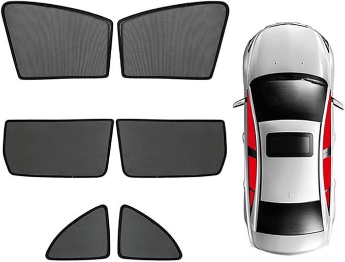 Car Window Shade for GX 460 2010-2022 Magnetic Sun Shade 6PCS Set | UV Protection Cover for Baby Mesh Curtain for Side Windows Front+Rear+Triangular windows Auto Accessories - Image 2