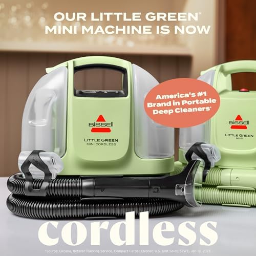 BISSELL Little Green Mini Cordless Portable Carpet Cleaner, 4015 - Image 2