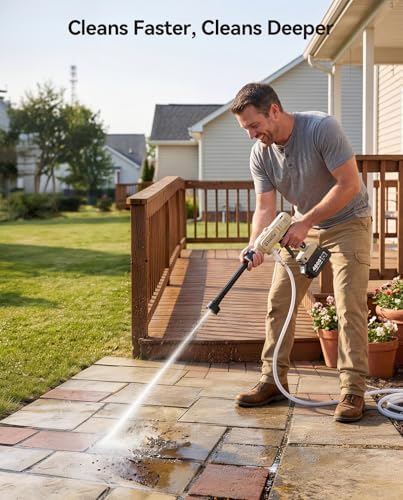 TaskStar Portable Cordless 1250PSI High Pressure Power Washer - Image 4