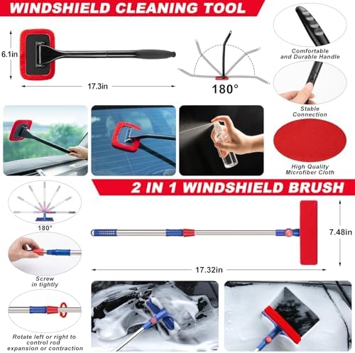41Pcs Car Wash Cleaning Kit with High Power Handheld Vacuum Windshield Cleaning Tool Collapsible Bucket Detailing Brushes Tire Brush Towels Complete Detailing Set for Car - Image 3