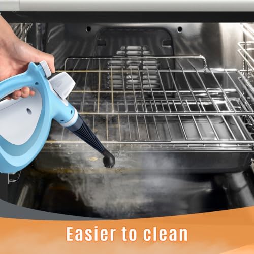 Phueut Pressurized Handheld Multi-Surface Natural Steam Cleaner with 12 pcs Accessories, Multi-Purpose Steamer for Home Use, Steamer for Cleaning Floor, Upholstery, Grout and Car (Blue) - Image 7