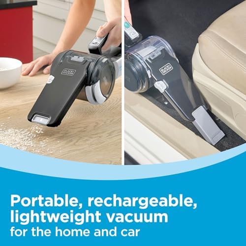 BLACK+DECKER dust buster PIVOT VAC Handheld Vacuum Cordless, Car Vacuum Portable Rechargeable, Extendible Crevice Tool and 200 Degree Pivoting Nozzle, Strong Suction, Lightweight (BDH2000PL) - Image 5