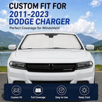 Custom Fit Windshield Sun Shade for Dodge Charger 2011-2023 - Image 2