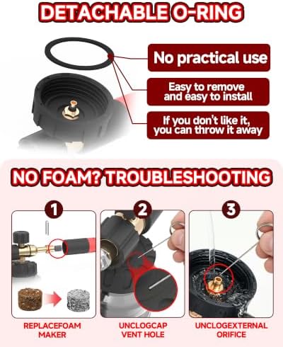 1L Wide Mouth Foam Cannon for Pressure Washer - Image 2