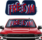 Motor Trend Freedom Windshield Sun Shade for Car Windshield 250 USA Anniversary Patriotic Accordion Fold Sunshade Protection Heat Blocker Foldable Windshield Cover Truck SUV 4th of July Memorial Day by MotorTrend