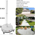 Hourleey 16" Pressure Washer Surface Cleaner, Stainless Steel Surface Cleaner with 4 Wheels for Concrete, Patio, Sidewalk, Deck, Pathway 1/4" Quick Connector, 2 Extension Wand, 4000 PSI - Image 2