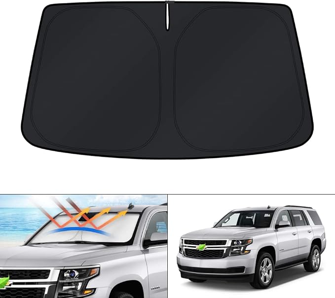 KUST Windshield Sun Shade for Chevrolet Chevy Tahoe/GMC Yukon 2015-2020 Window Accessories Sunshade Sun Protector Foldable Block UV Rays Keep Car Cooler by KUST
