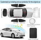 TINGLU Window Shades for Toyota Prius Hatchback 2016-2022 (NOT for Prius C or Prius V) Accessories Car Side Full Windows Rear Triangular Windshield Sun Shade Sun UV Rays Privacy Protection 6PCS - Image 3