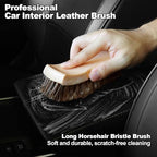 10PCS Car Cleaning Kit, Car Detailing Kit Interior Cleaner, Long Bristle Horse Hair Leather Cleaning Brush, Car Detailing Brushes, Microfiber Cloth & Applicator, Car Cleaning Supplies for Interior - Image 2