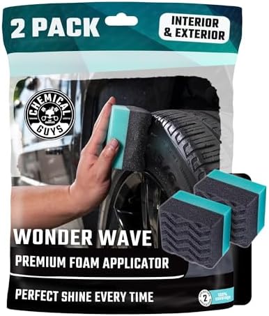 Chemical Guys, Wonder Wave Durafoam Tire Shine Applicator Foam Pads, 2 Pack by ChemicalGuys