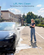 SEESII Cordless Car Washer, Dual 4000mAh Batteries Portable Washer with 6-in-1 Nozzle & Foam Cannon for Car, Home, Garden, Patio and Fence Cleaning - Image 3