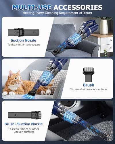 AHNR Handheld Vacuum Cordless Rechargeable, Hand Held Car Vacuum Cleaner - Image 3