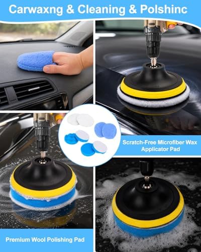 Car Detailing Kit 40PCS, Car Cleaning Kit with Detailing Brush Set, Car Wash Kit Interior Exterior Wheels Tire Tools, Auto Detailing Supplies with Bucket Towels Drill Brushes Storage Bag - Image 6