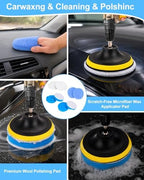 Car Detailing Kit 40PCS, Car Cleaning Kit with Detailing Brush Set, Car Wash Kit Interior Exterior Wheels Tire Tools, Auto Detailing Supplies with Bucket Towels Drill Brushes Storage Bag - Image 6