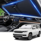 Windshield Sun Shade for Jeep Wagoneer 2022-2024 Sunshade Front Window Shade Custom Fit Wagoneer Accessories Sun Visor Foldable Shade Blocks UV Rays Accessories by AuyNeas