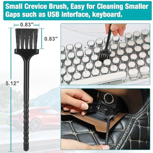 Luscinum Car Interior Duster Detailing Cleaning Gel Brushes Kit, - Image 7