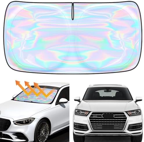 for Audi Q3 2019 2020 2021 2022 2023 2024 2025 2026 Windshield Sun Shade - Custom Fit Audi Q3 4 Layers Sunshade Foldable Front Window Sunshade Sun Visor Protector Block UV Rays Keep Your Car Cooler by Unknown