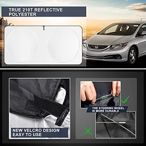 Sunshade for Honda CRV 2017-2022 Sun Shade Fit HR-V CR-V LX EX EX-L, Sport Hybrid, Sport Touring Hybrid SUV Accessories Front Window Shield Sun Visor Protector Foldable Windshield Cover Block UV Rays - Image 6
