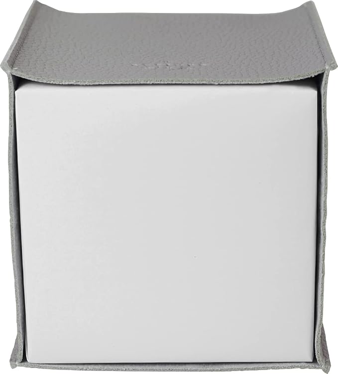 Carrotez Tissue Box Cover, [Refined] Modern PU Leather Square Tissue Box Holder - Decorative Organizer for Bathroom Vanity Countertop, Night Stands, Office Desk & Car 5"X5"X5" - Pastel Grey - Image 7