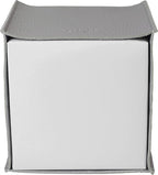 Carrotez Tissue Box Cover, [Refined] Modern PU Leather Square Tissue Box Holder - Decorative Organizer for Bathroom Vanity Countertop, Night Stands, Office Desk & Car 5"X5"X5" - Pastel Grey - Image 7