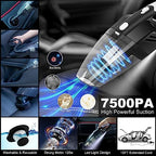 40Pcs Car Wash Detailing Kit Cleaning Kits with Foam Gun Sprayer Vacuum with Long Cord Drill Brush Large Wash Mitt Towels Complete Interior Exterior Car Washing Supply Set Black - Image 3