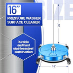 LidoDola 16'' Pressure Washer Surface Cleaner Blue, Power Washer Accessory - Image 4