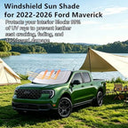 Windshield Sun Shade for 2022-2026 Ford Maverick Double Layer 240T Foldable Front Window Sun Visor UV Heat Block - Image 2
