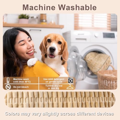 Dog Car Seat Cover, Soft Plush Waterproof Back Seat Protector, Tan | Non-Slip Backing, Full Bench Coverage, Hair, Dirt & Scratch Defense, Machine Washable, Fits Cars, SUVs & Trucks - Image 6