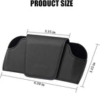 Sunglass Holder for Car Visor, PU Leather Magnetic Vehicle Glasses Organizer Box with Clips, Automotive Interior Eyeglasses Storage Case Accessories, Universal for Most Vehicles (Black) - Image 2