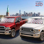 Motor Trend America 250 Windshield Sun Shade for Car Windshield Pop Up Sunshade 3D Stars Patriotic Car Sunshade UV Protection Heat Blocker Foldable Windshield Cover Truck SUV 4th of July Memorial Day - Image 2