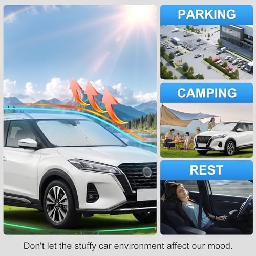 Custom Fit Windshield Sun Shade for Nissan Kicks 2025-2026 - Image 6