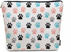 Makeup Bag Dog Paw Makeup Bags For Purse Pouch, Colorful Cat Paws Dogs Print Travel Toiletry Bag Cosmetic Bag Makeup Bags Flax Makeup Organizer Bag Pencil Pouch For Man Woman by Unknown