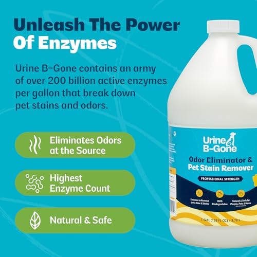 Urine B-Gone Enzyme Cleaner for Human, Cat & Dog Urine, Original, 1 Gallon - Image 6