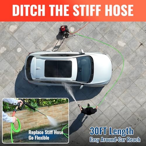 YAMATIC Flexible Pressure Washer Hose 30 FT 1/4", M22-14mm Females - Image 3