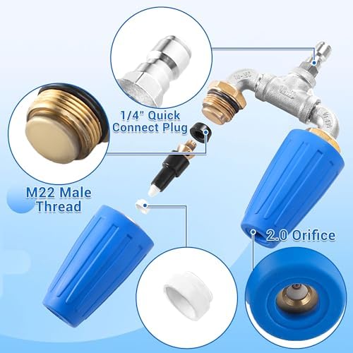 Dual Turbo Nozzle Pressure Washer, 1/4" Quick Connector, 4000 PSI - Image 4