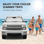 Windshield Sun Shade for Chevy/Chevrolet Silverado 1500 Accessories 2014-2018 Front Window Shade Custom Fit Silverado 1500 Sun Visor Foldable Shade Blocks UV Rays Summer Must Have Car Accessories - Image 4