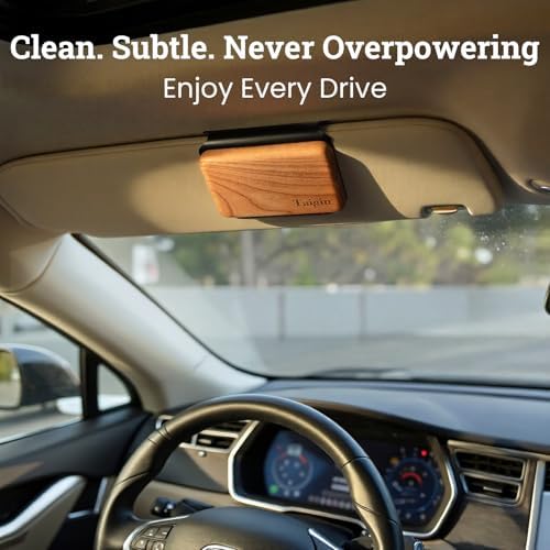 Car Air Freshener - Wood Air Freshener - Car Odor Eliminator for Visor Clip-Variety Scent Refill, Vehicle Scent Diffuser for Cabin, Truck & SUV - Pack of 4 (Teak-Amber-Cabana-Open Air)-CLIP INCLUDED - Image 4