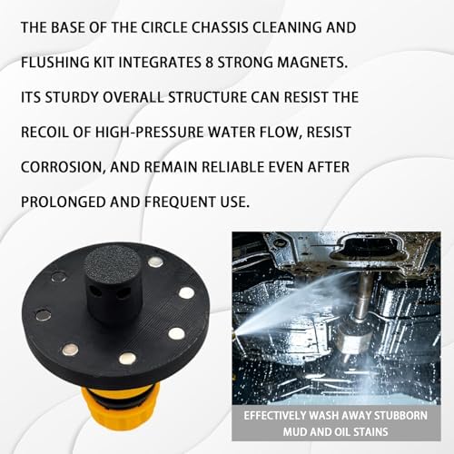 O-Ring Chassis Cleaner Flusher Kit, Magnetic Undercarriage Washer with 360° Rotating Nozzle, Quick Connect High Pressure Car Undercarriage Cleaner for Wheel Wells, Truck Chassis Wash Tool - Image 5