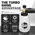 Professional Foam Cannon for Pressure Washer – Wide Mouth Snow Foam Lance with Adjustable Spray Pattern – Heavy Duty Car Wash Soap Dispenser – 1/4" Quick Connector (Clear, 1 Liter) - Image 3