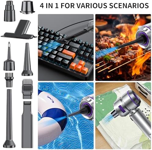 Car Vacuum Cleaner High Power - 22000PA Portable Car Vacuums 4 in 1 Compressed Air Duster & Blower Hand Held Vacuum Cordless with Brushless Motor for Cars Home Office Camping Ideal Gifts for Men women - Image 5