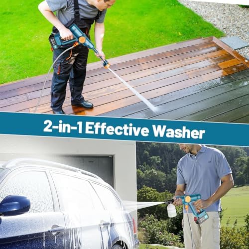 Handheld Car Washer with 6-in-1 Nozzle Battery Charger,Lightweight Washer - Image 5