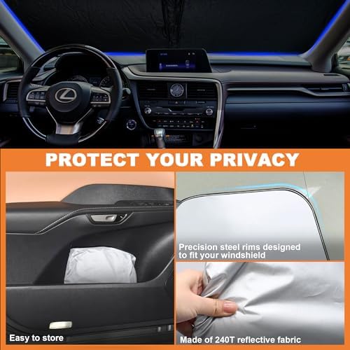 Foldable Front Windshield Sunshade fit for Lexus RX 2010-2015 - Image 4