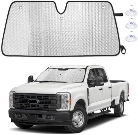 EcoNour Foldable Sun Shade Fit for Ford F250 2017-2024 2025 2026 by EcoNour