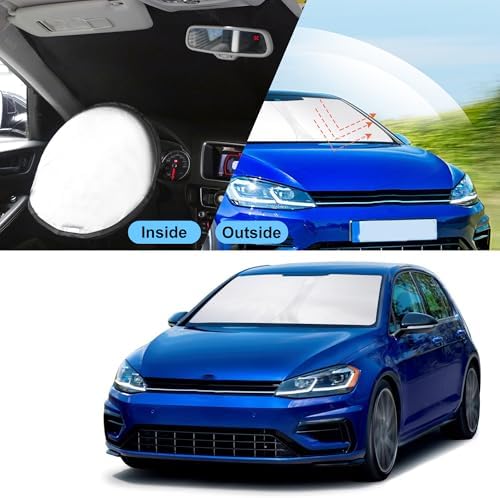 TINGLU Sun Shade for Volkswagen Golf GTI e-Golf VW Golf R 4 Door Hatchback 2015-2021 Accessories Windshield Sun Shade Window Shade UV Rays Protection Sun Visor Cover - Image 6