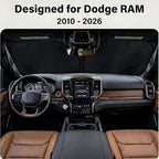for Dodge RAM 2019-2025 2026 - Sunshade for Ultimate Heat & UV Protection, Foldable Front Windshield Sun Shade for RAM1500 2Dr RegularCab 4Dr QuadCab CrewCab MegaCab Pickup Sun Visor Car Accessories - Image 2