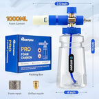 Foam Cannon for Presure Washer，Blue Car Wash Cleaning Foam Cannon with 1/4” Quick Connector,Adjustable Foam Thickness and Spray Range,Suitable for Various Car Washing Scenarios - Image 5