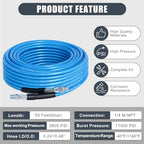 50FT Sewer Jetter Kit for Pressure Washer 5800PSI Drain Cleaner - Image 4