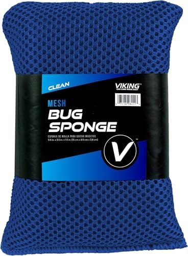 VIKING Mesh Bug Sponge, Car Wash Sponge for Cleaning Bugs and Tar, Colors Vary, 4 inch by 6 inch, 6 Pack by VikingCarCare