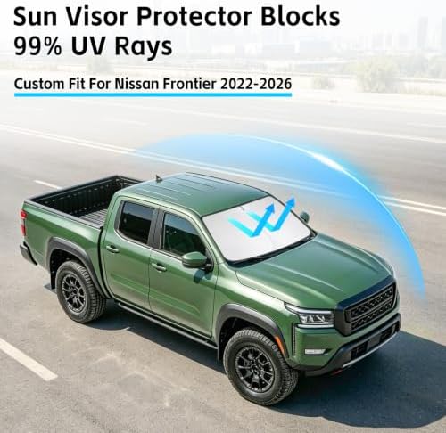 Windshield Sun Shade for Nissan Frontier 2022-2026 Sunshade - Image 2