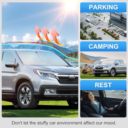 Custom Fit Windshield Sun Shade for Honda Ridgeline 2017-2026 - Image 6